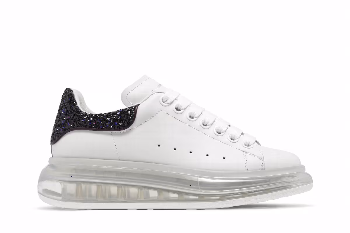 Alexander McQueen Women's Oversized Sneaker Transparent - White Amethyst, view 2