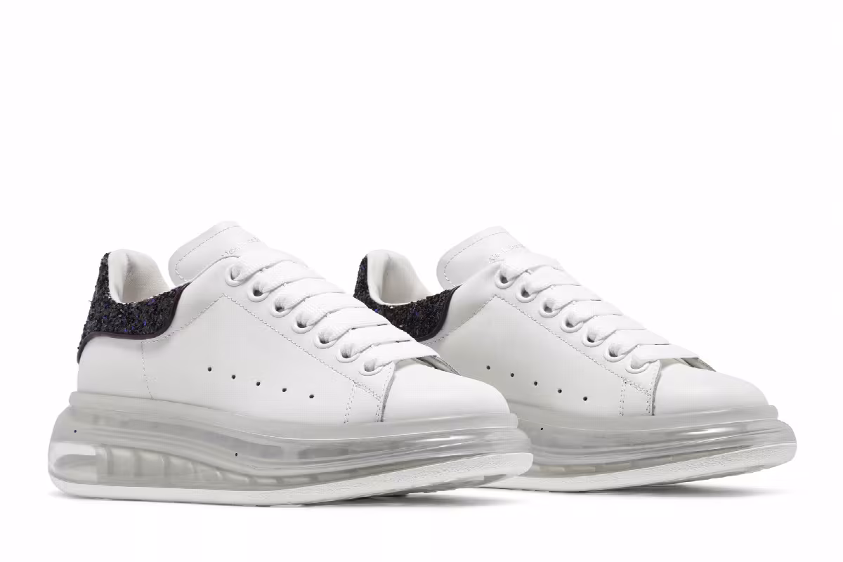 Alexander McQueen Women's Oversized Sneaker Transparent - White Amethyst, view 9