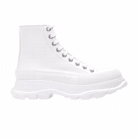 Alexander McQueen Wmns Tread Slick Boot 'White Silver'