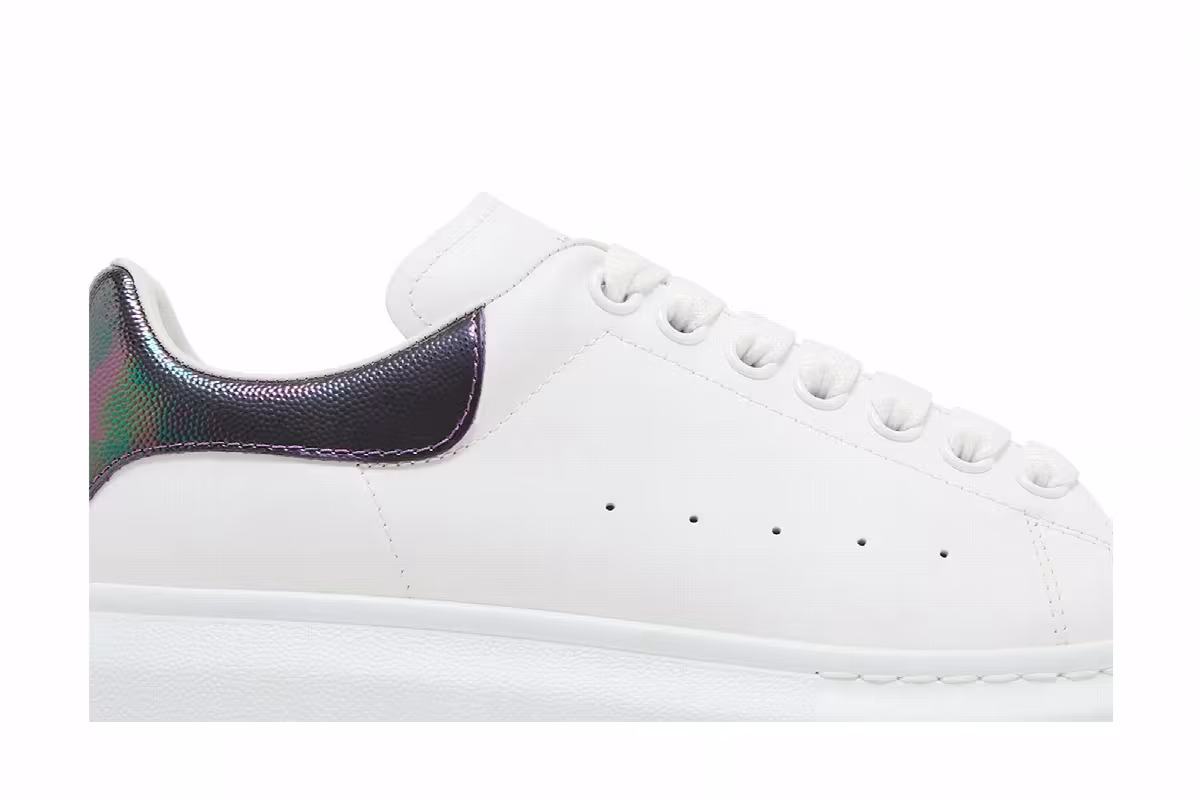 Alexander McQueen Women's Oversized Sneaker White Amethyst, view 3