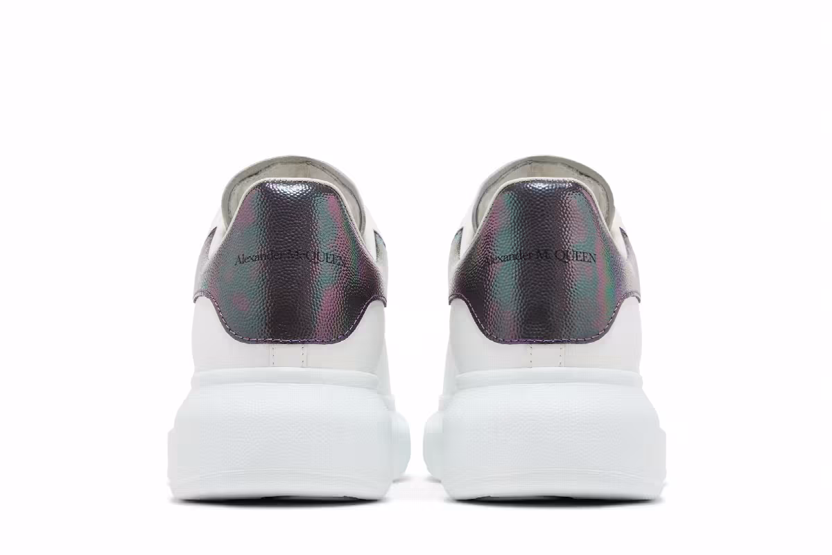 Alexander McQueen Women's Oversized Sneaker White Amethyst, view 7