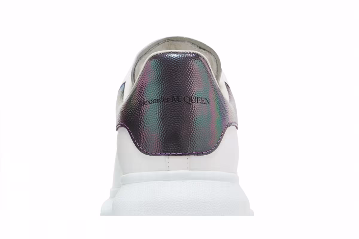 Alexander McQueen Women's Oversized Sneaker White Amethyst, view 8