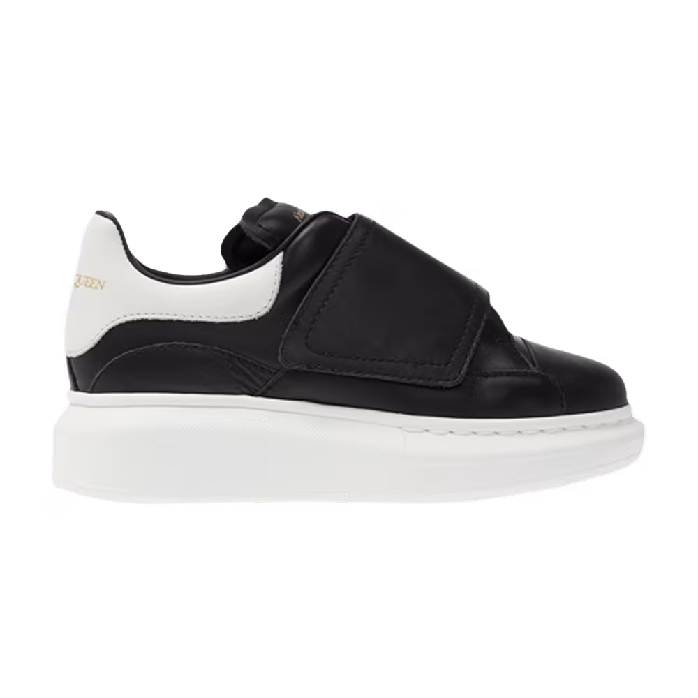 Alexander McQueen Oversized Grip-Strap Sneaker Kids Black White 2020