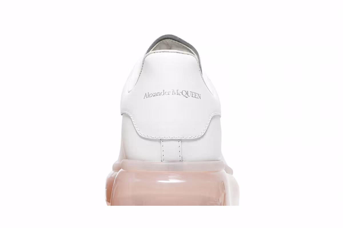 Alexander McQueen Women's Oversized Sneaker White Rose Gold, view 8