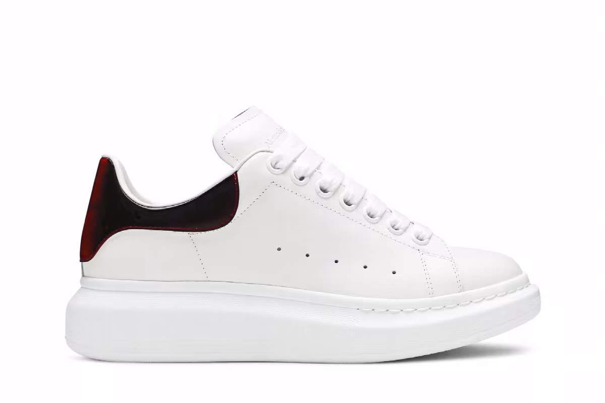 Alexander McQueen Oversized Sneaker White Lust Red, view 2