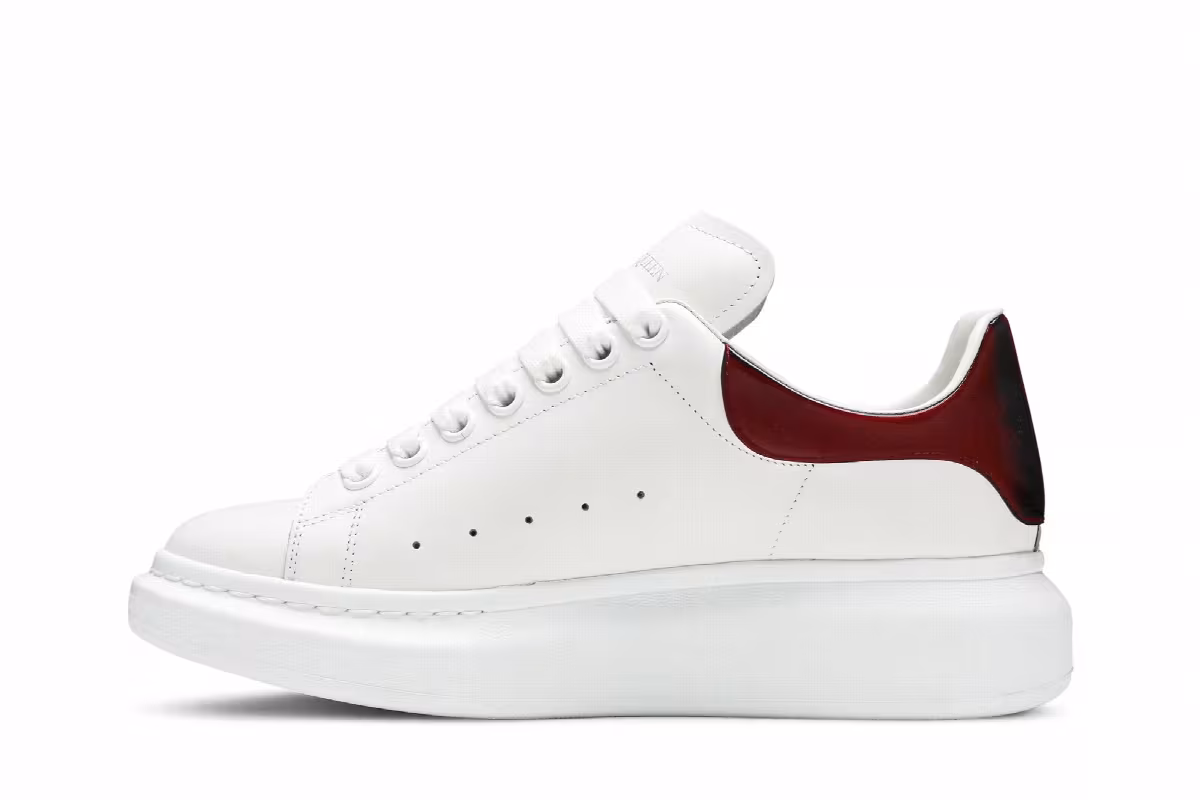 Alexander McQueen Oversized Sneaker White Lust Red, view 4