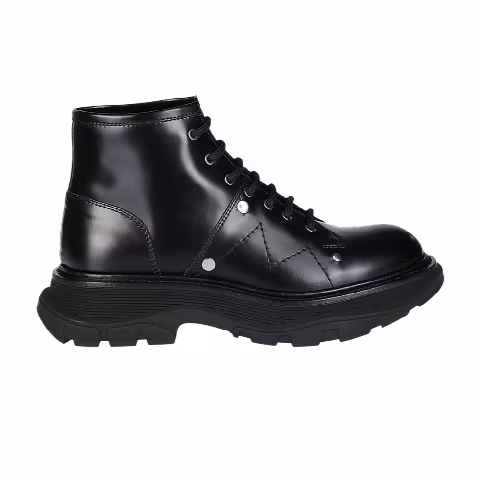 Alexander McQueen Wmns Tread Slick Lace Up Boot 'Black'