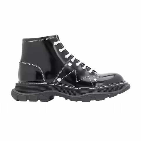 Alexander McQueen Wmns Tread Slick Lace Up Boot 'Black'