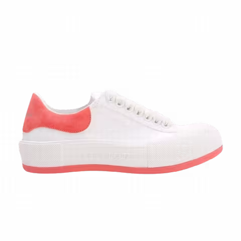 Alexander McQueen Wmns Deck Lace-Up Plimsoll 'White Coral'