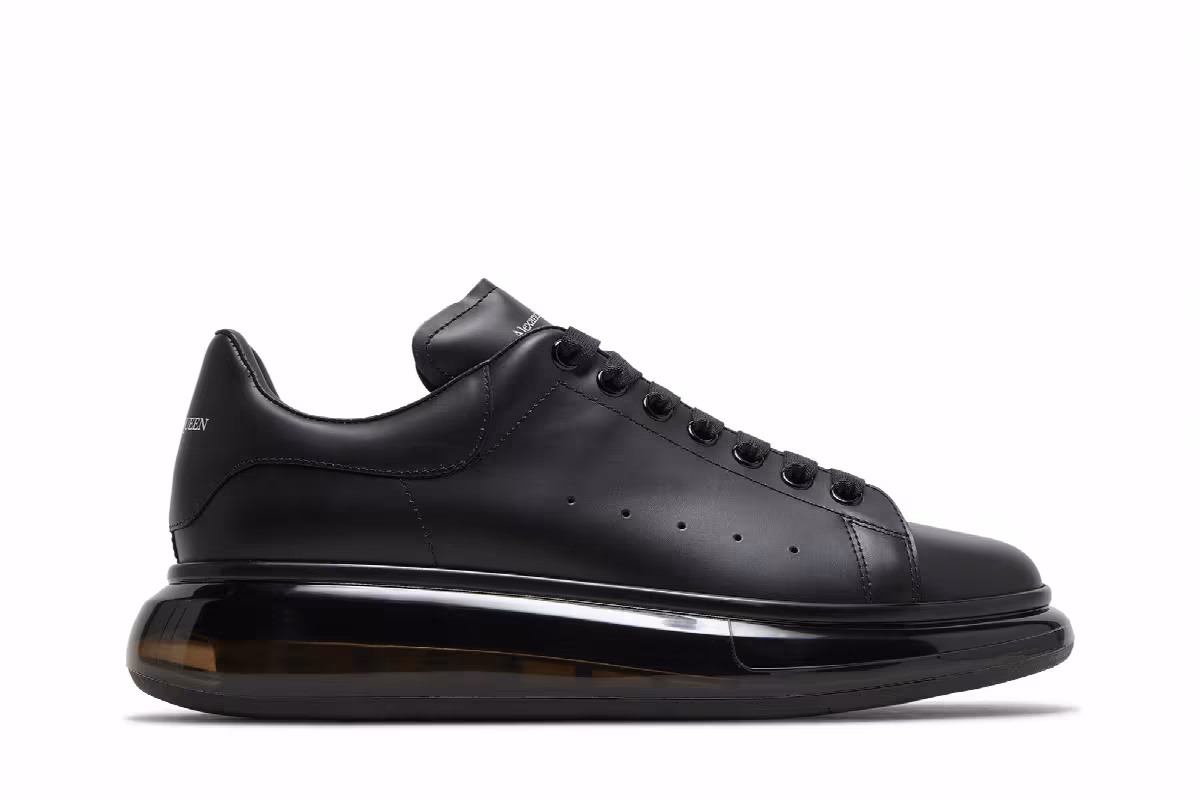 Alexander McQueen Oversized Sneaker Clear Sole - Black, view 2