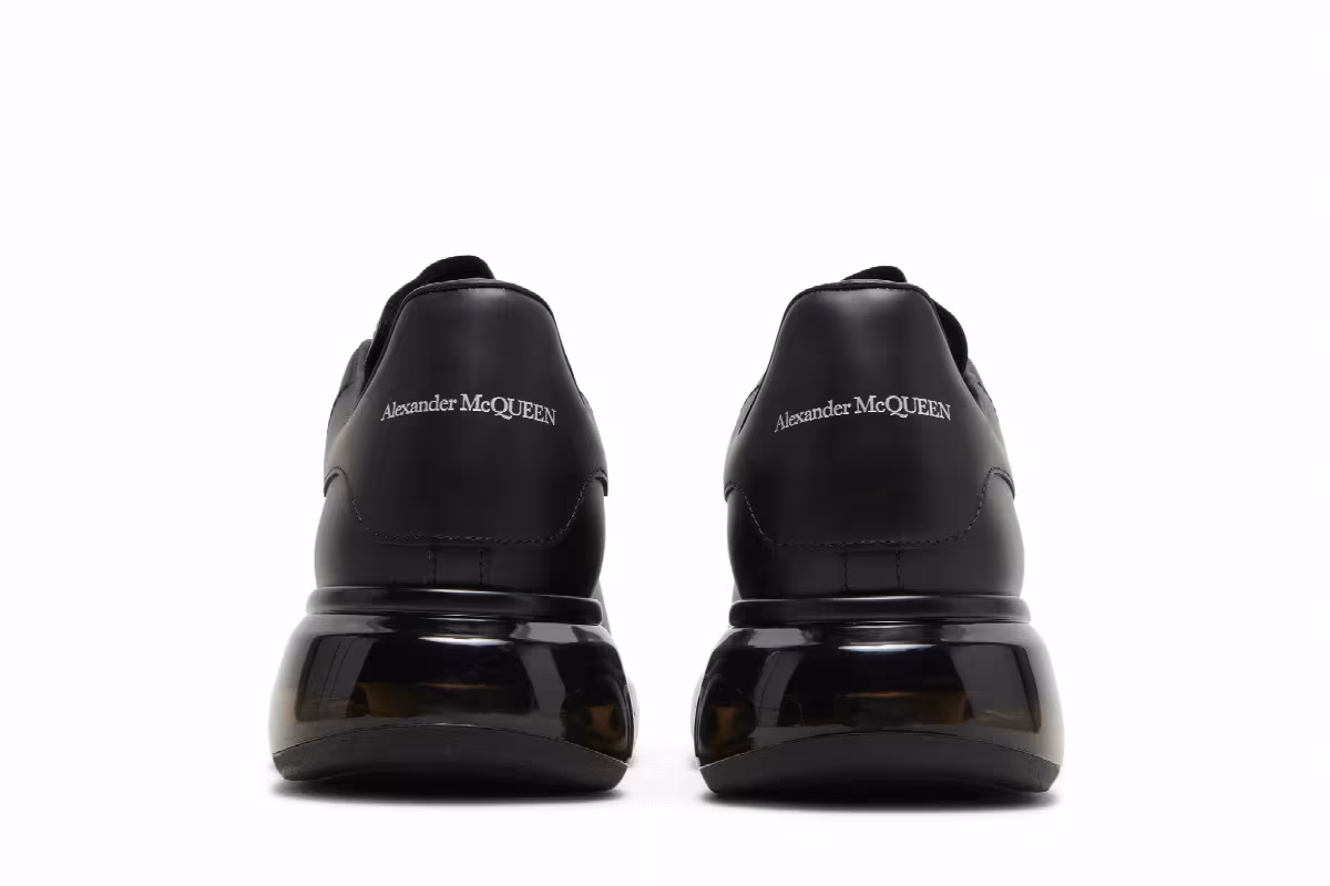 Alexander McQueen Oversized Sneaker Clear Sole - Black, view 7