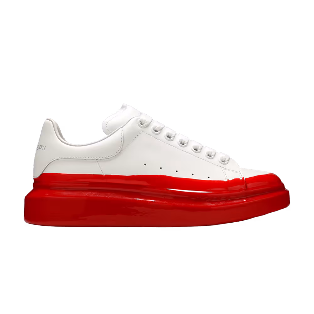Alexander McQueen Oversized Sneaker Paint Dipped - White Lust Red