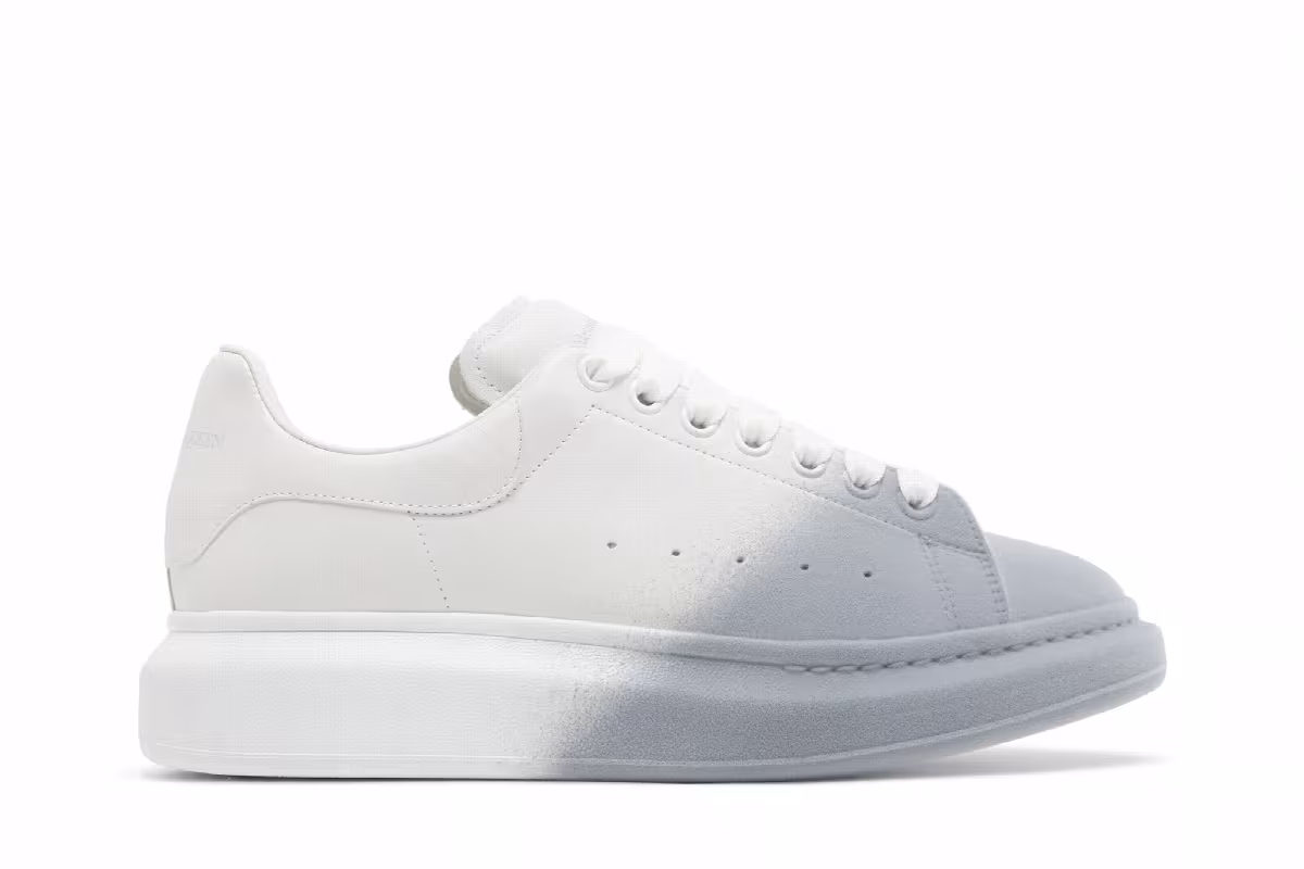 Alexander McQueen Oversized Sneaker Sprayed Ombre - White Melange, view 2