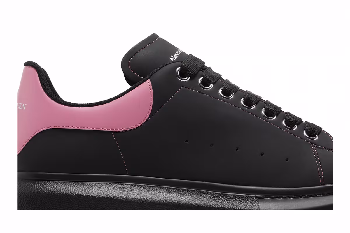 Alexander McQueen Oversized Sneaker Black Sugar Pink, view 3