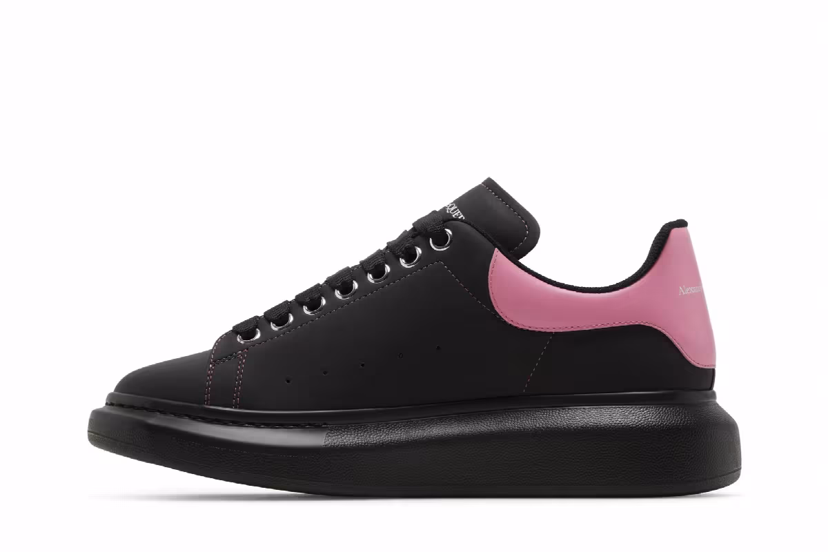 Alexander McQueen Oversized Sneaker Black Sugar Pink, view 4