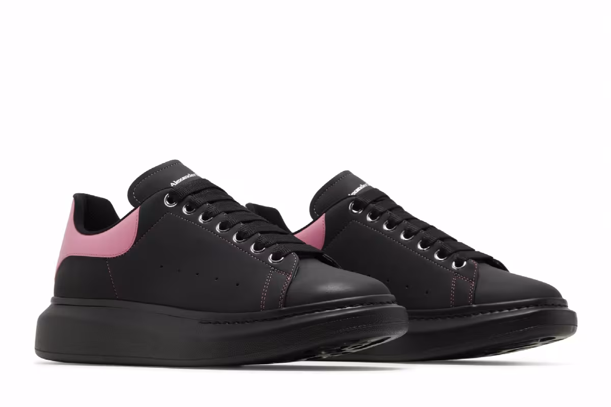 Alexander McQueen Oversized Sneaker Black Sugar Pink, view 9
