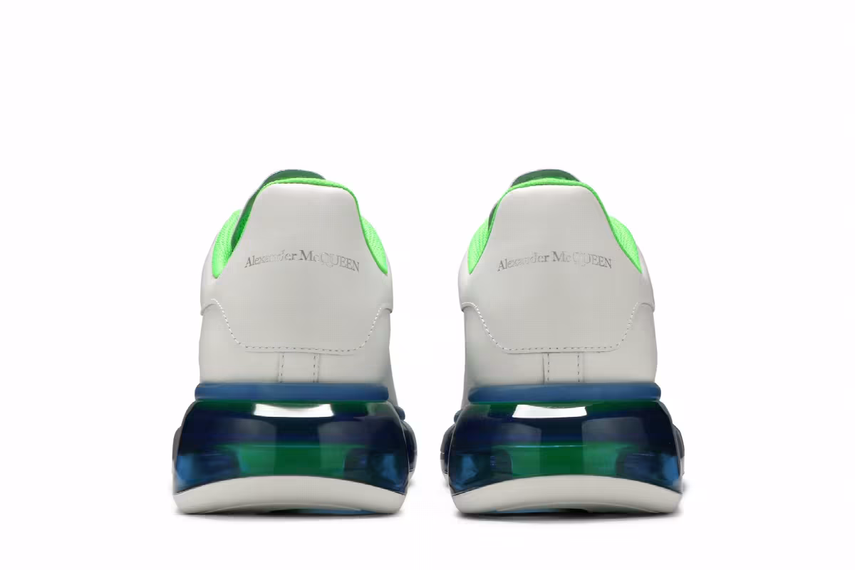 Alexander McQueen Oversized Sneaker Transparent Sole - White Blue, view 7