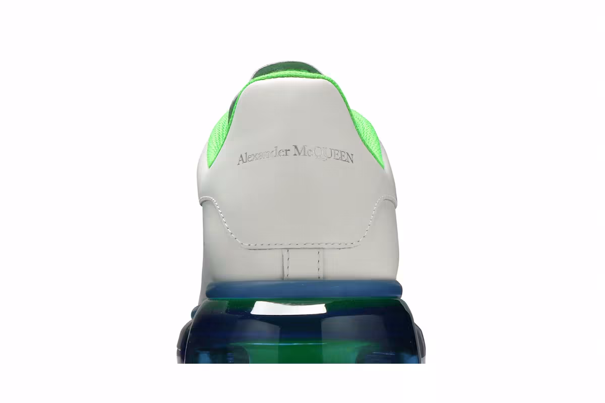 Alexander McQueen Oversized Sneaker Transparent Sole - White Blue, view 8