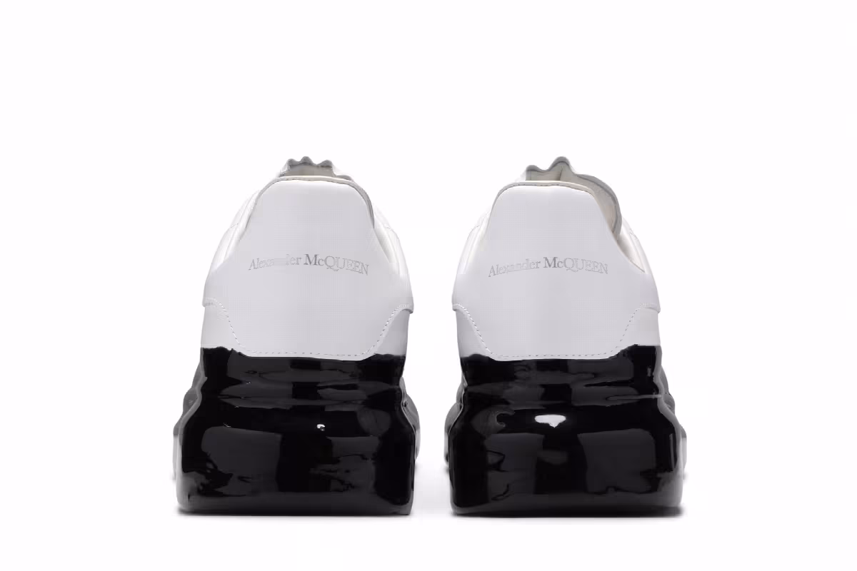 Alexander McQueen Oversized Sneaker Paint Dipped - White Black, view 7