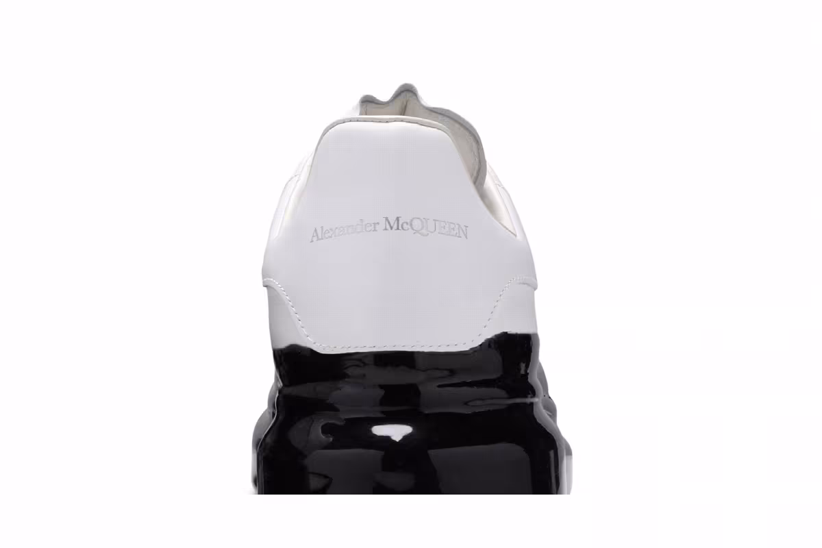 Alexander McQueen Oversized Sneaker Paint Dipped - White Black, view 8