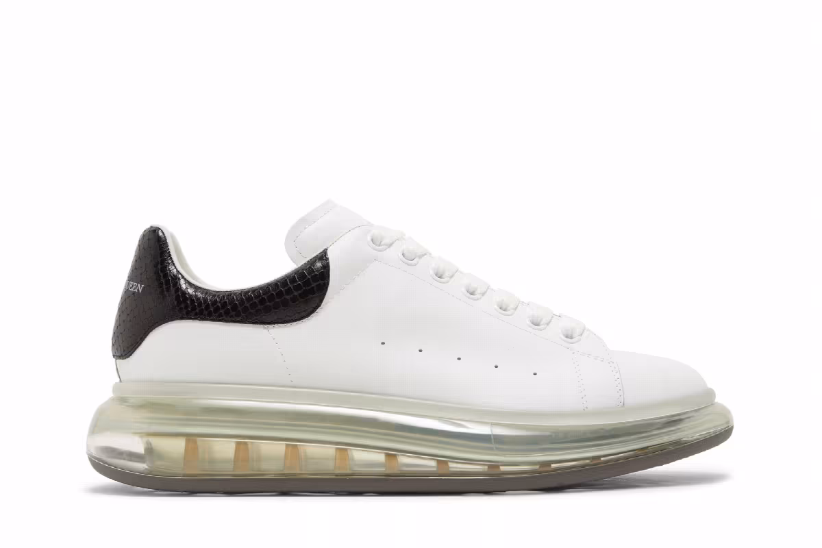 Alexander McQueen Oversized Sneaker Transparent Sole - Snakeskin, view 2