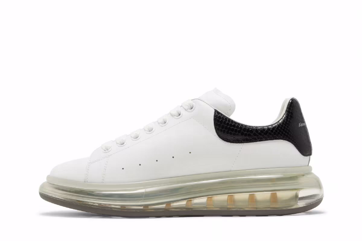 Alexander McQueen Oversized Sneaker Transparent Sole - Snakeskin, view 4