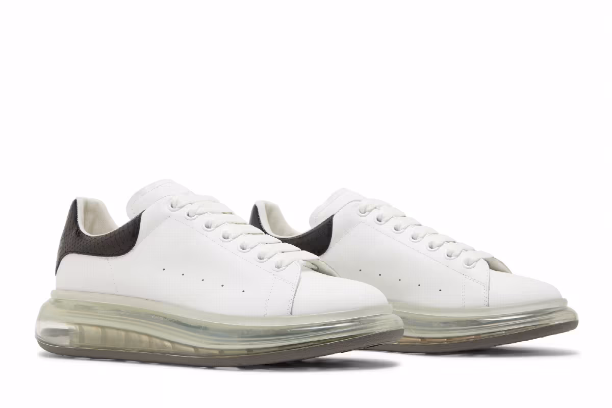 Alexander McQueen Oversized Sneaker Transparent Sole - Snakeskin, view 9