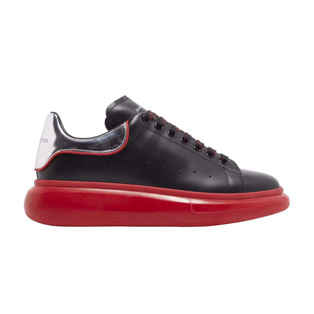 Alexander McQueen Oversized Sneaker Black Silver Lust Red