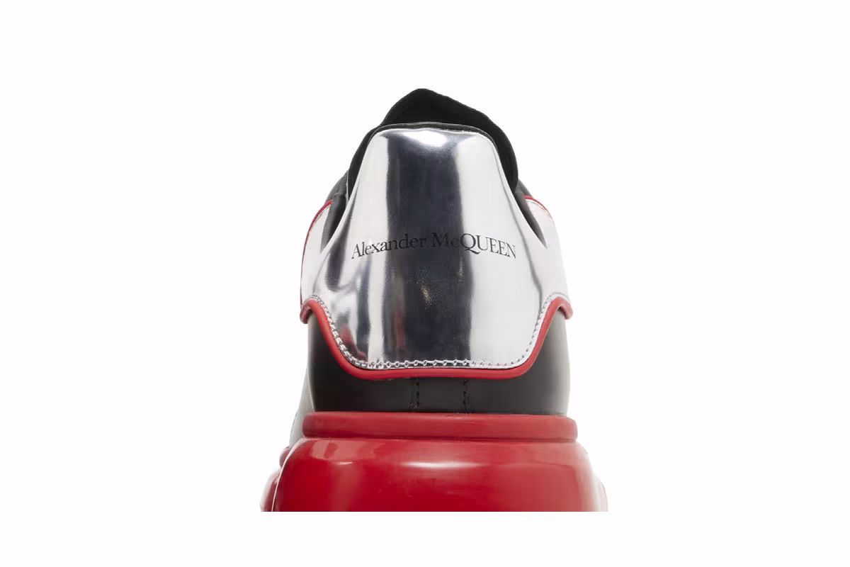 Alexander McQueen Oversized Sneaker Black Silver Lust Red, view 8