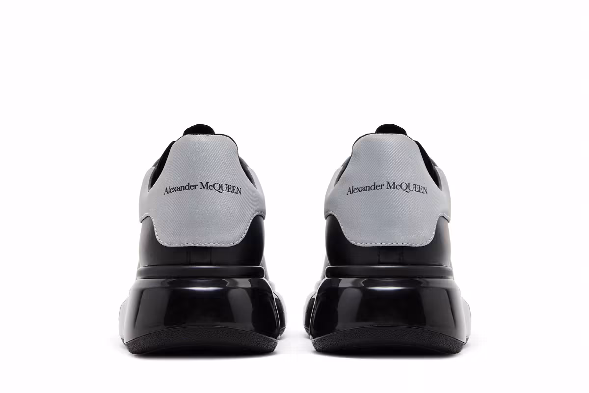 Alexander McQueen Oversized Sneaker Clear Sole - Black Grey, view 7