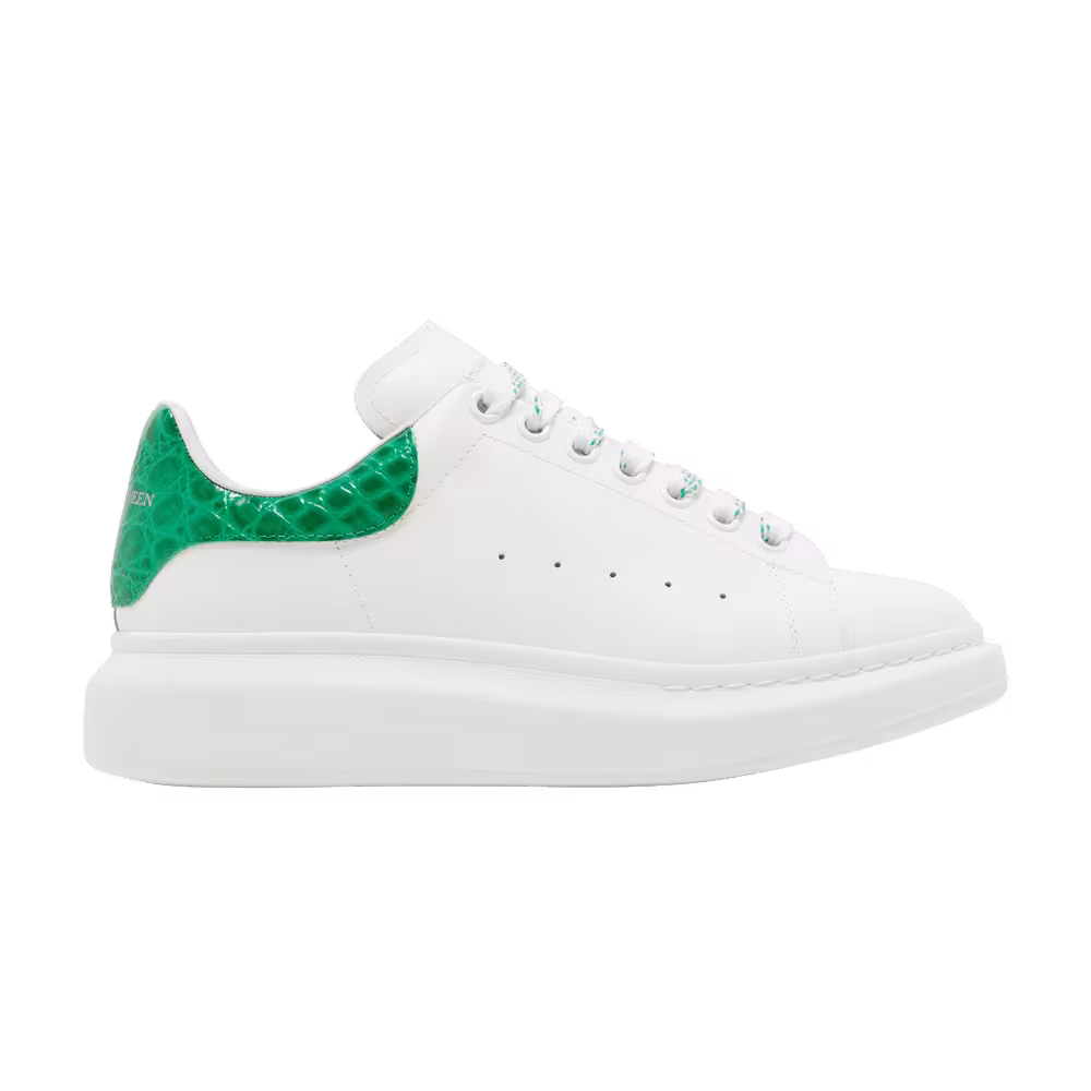 Alexander McQueen Oversized Sneaker Chrome Green Crocodile