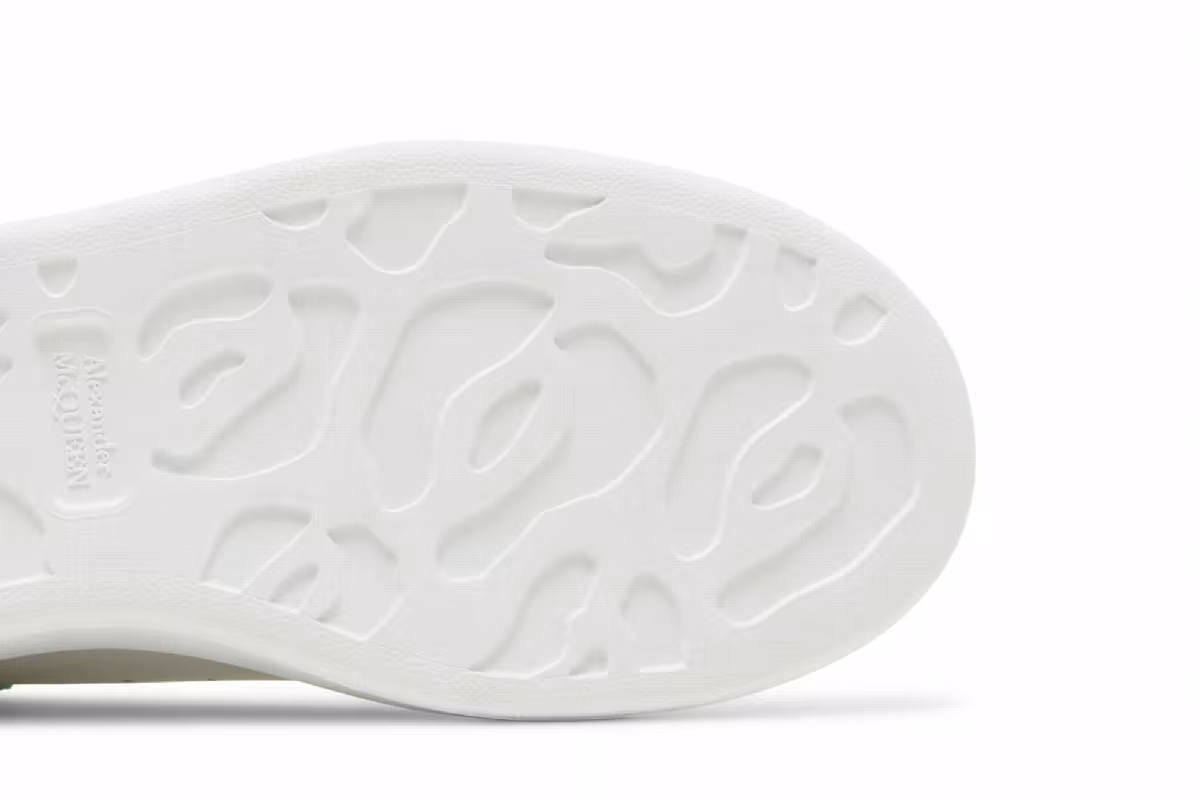 Alexander McQueen Oversized Sneaker Chrome Green Crocodile, view 6