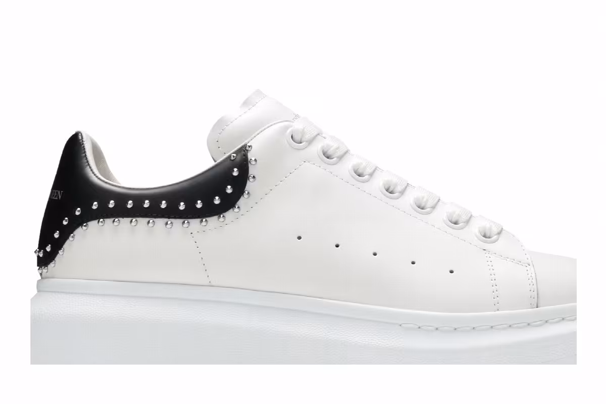 Alexander McQueen Oversized Sneaker White Studs, view 3
