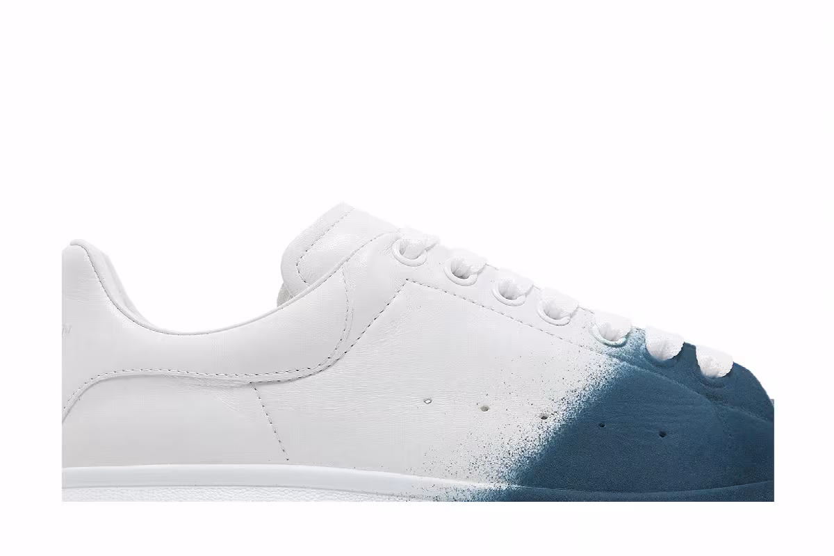 Alexander McQueen Oversized Sneaker White Emerald Green Spray, view 3