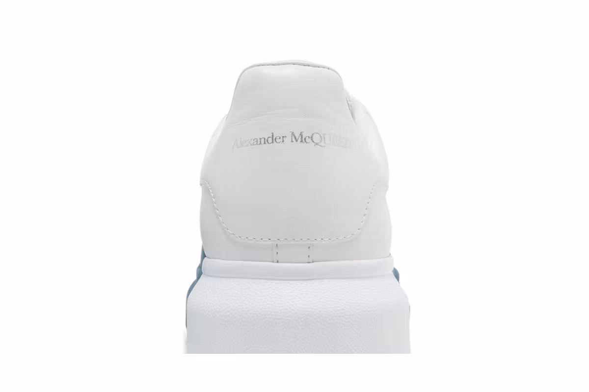 Alexander McQueen Oversized Sneaker White Emerald Green Spray, view 8