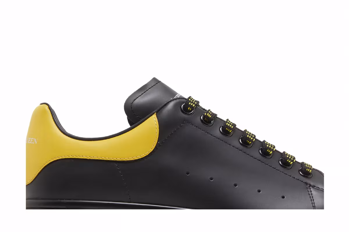 Alexander McQueen Oversized Sneaker Clear Sole - Black Pop Yellow, view 3