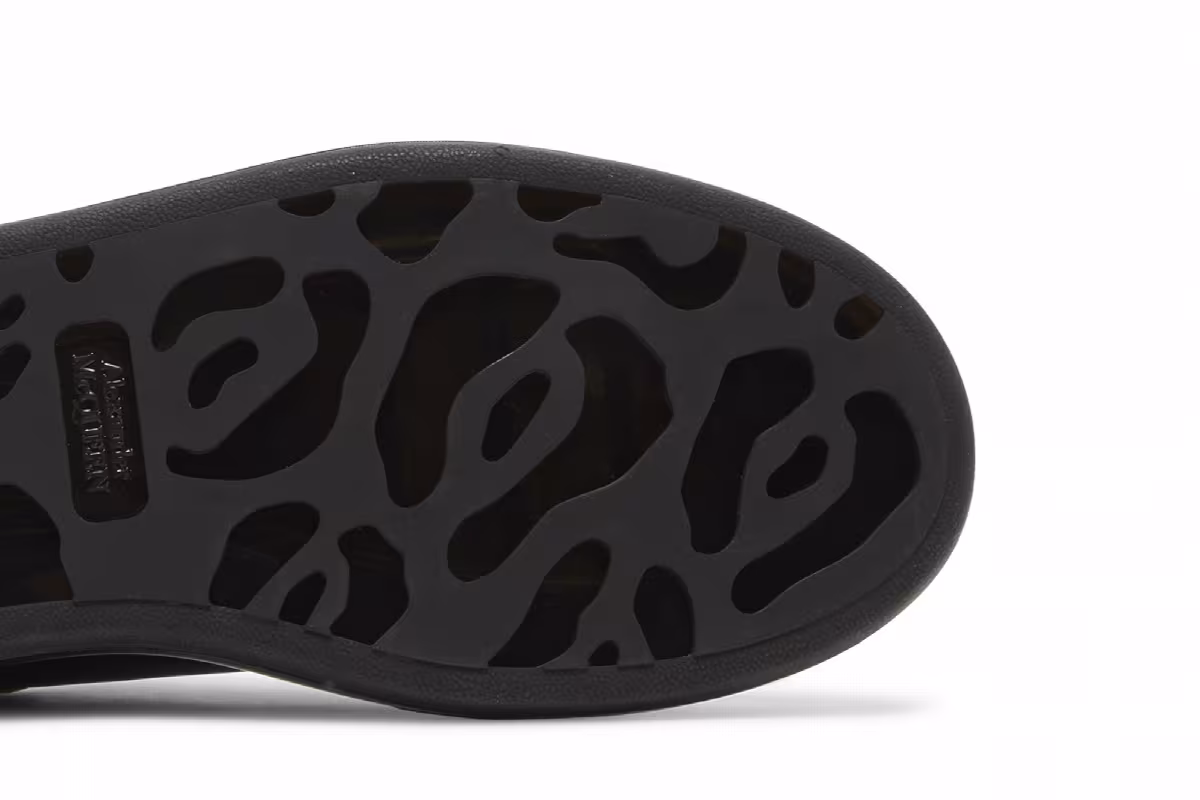 Alexander McQueen Oversized Sneaker Clear Sole - Black Pop Yellow, view 6