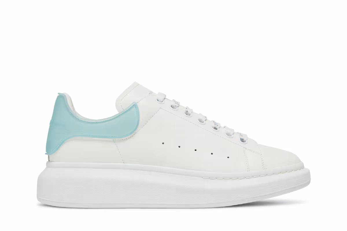 Alexander McQueen Oversized Sneaker White Blue, view 2