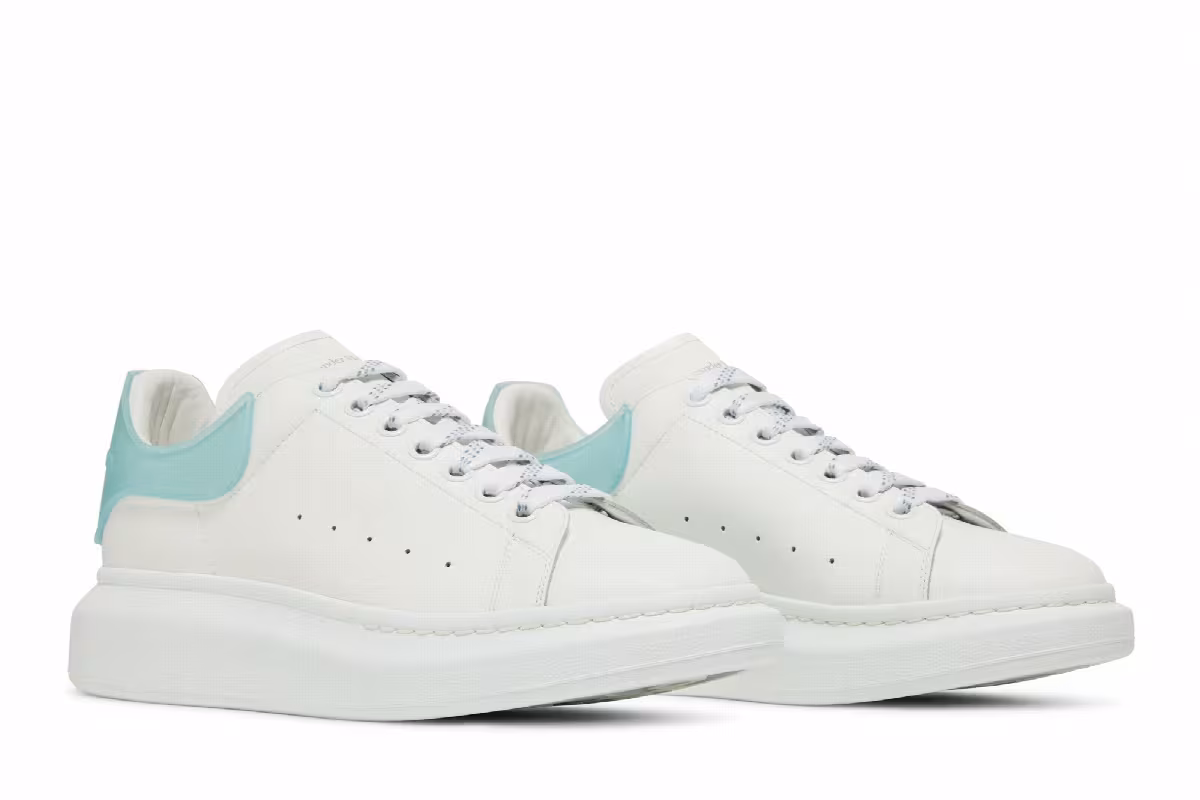 Alexander McQueen Oversized Sneaker White Blue, view 9