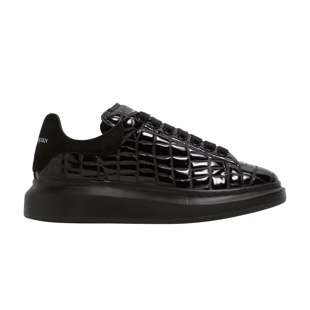 Alexander McQueen Oversized Sneaker Black Crocodile