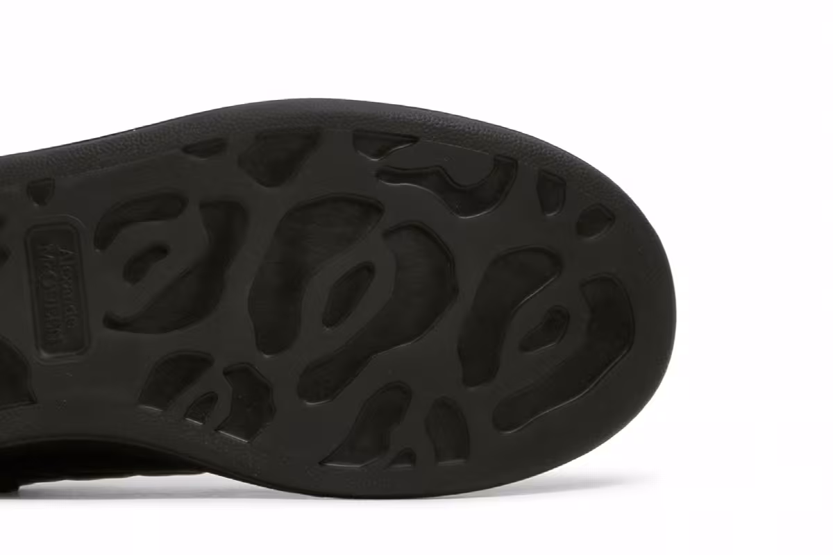 Alexander McQueen Oversized Sneaker Black Crocodile, view 6