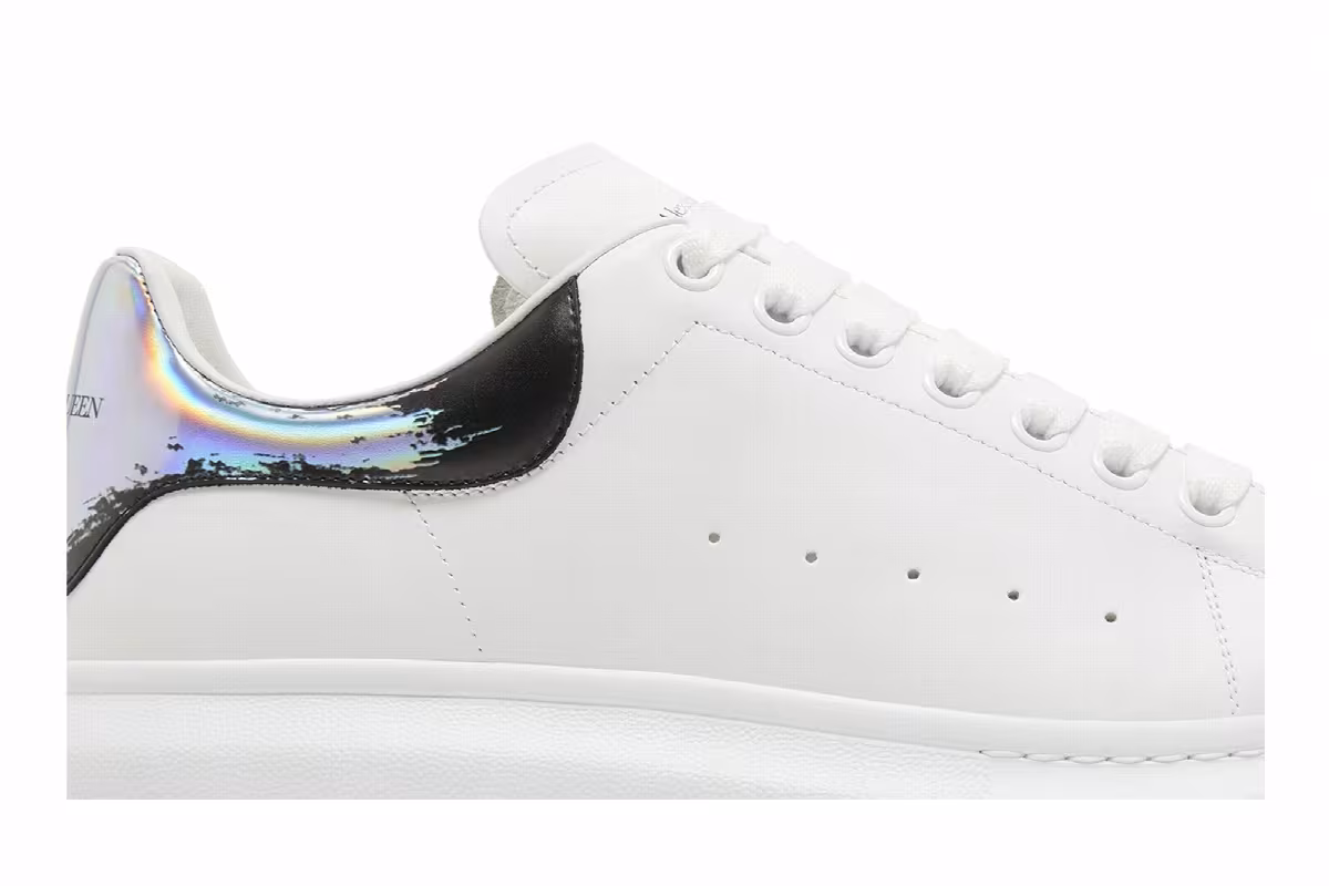 Alexander McQueen Oversized Sneaker White Silver, view 3