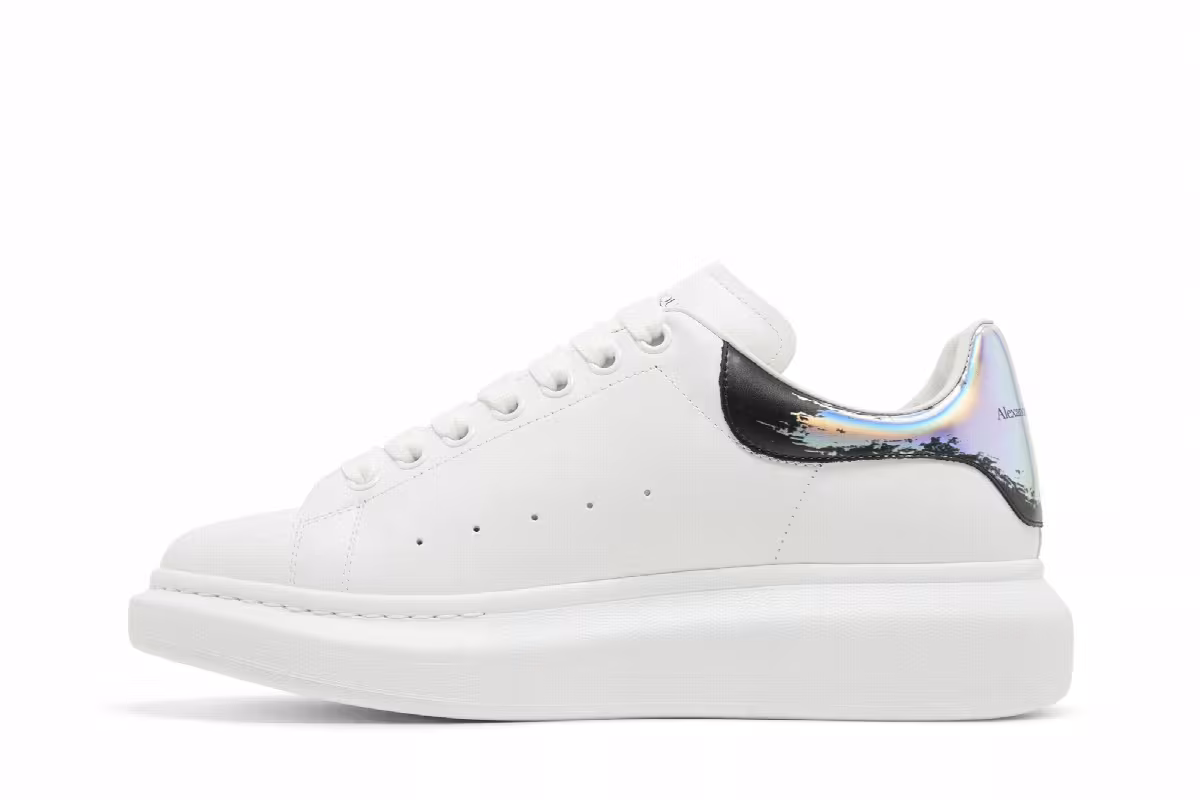 Alexander McQueen Oversized Sneaker White Silver, view 4