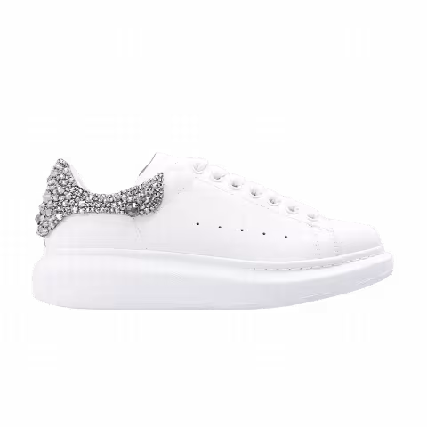 Alexander McQueen Oversized Sneaker 'White Silver Crystal'