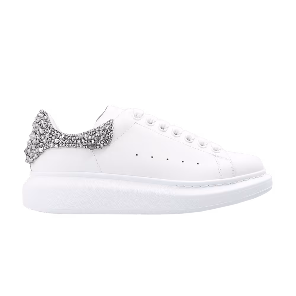 Alexander McQueen Oversized Sneaker White Silver Crystal
