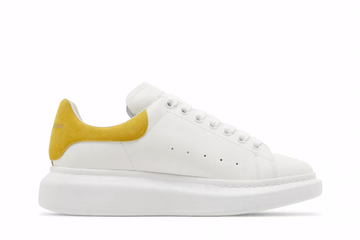 Alexander McQueen Oversized Sneaker White Yellow, view 4