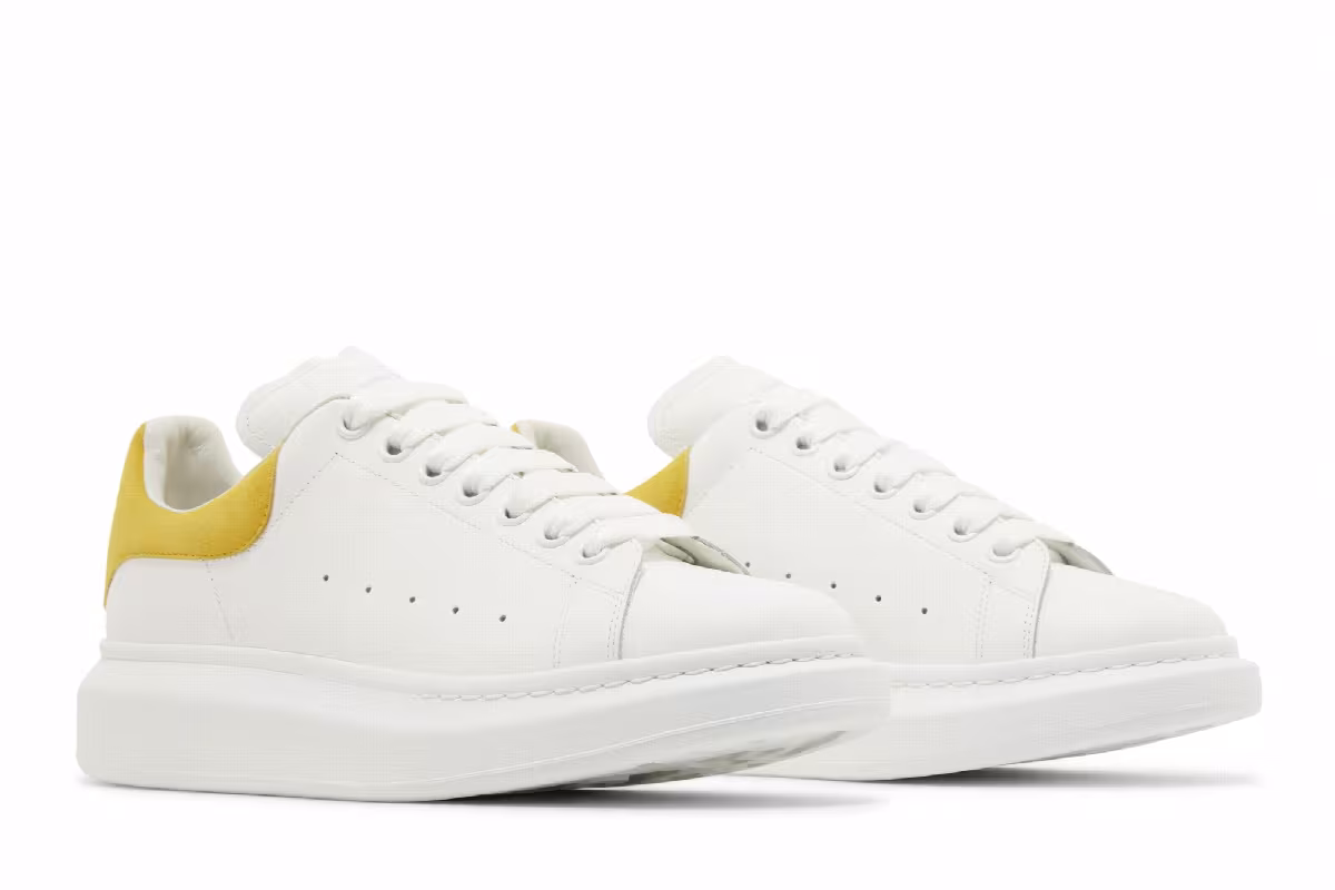 Alexander McQueen Oversized Sneaker White Yellow, view 9