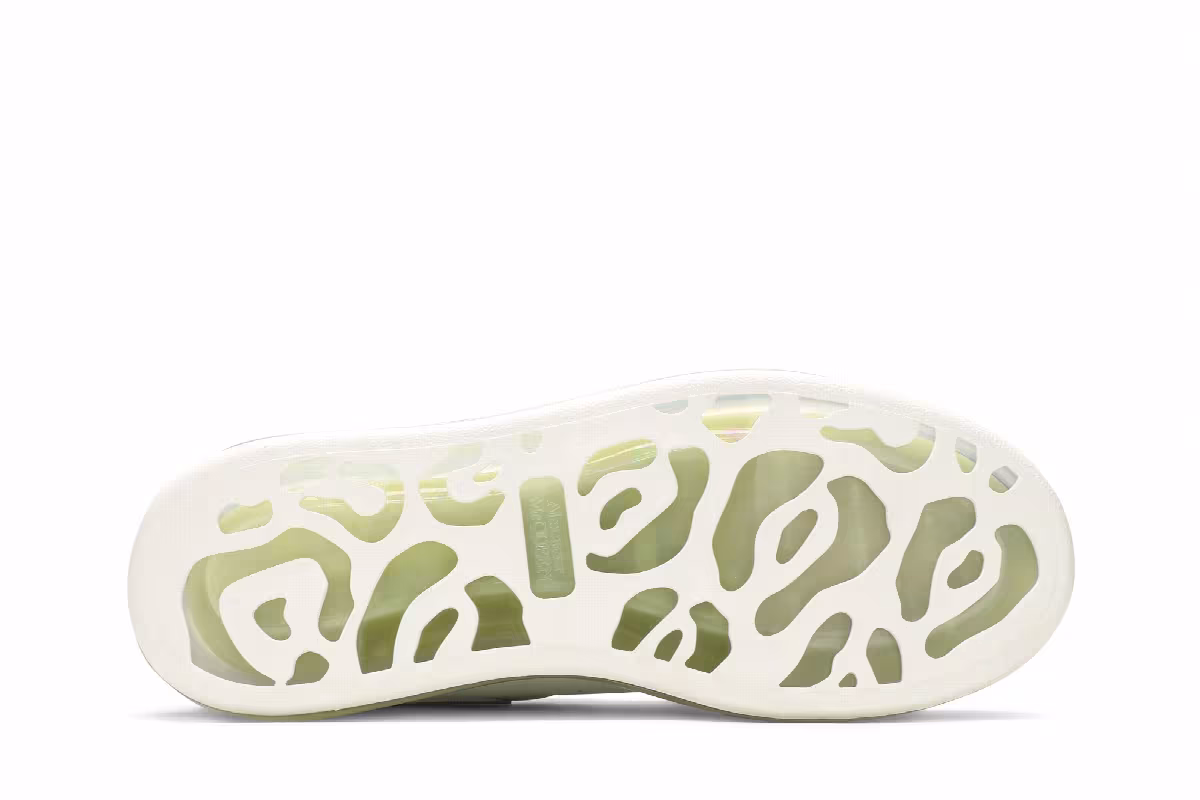 Alexander McQueen Oversized Sneaker Transparent Sole - White Gunmetal, view 5