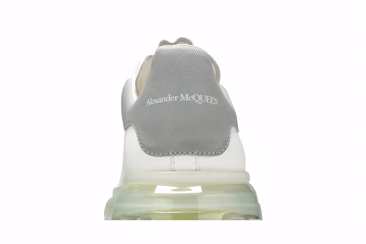 Alexander McQueen Oversized Sneaker Transparent Sole - White Gunmetal, view 8