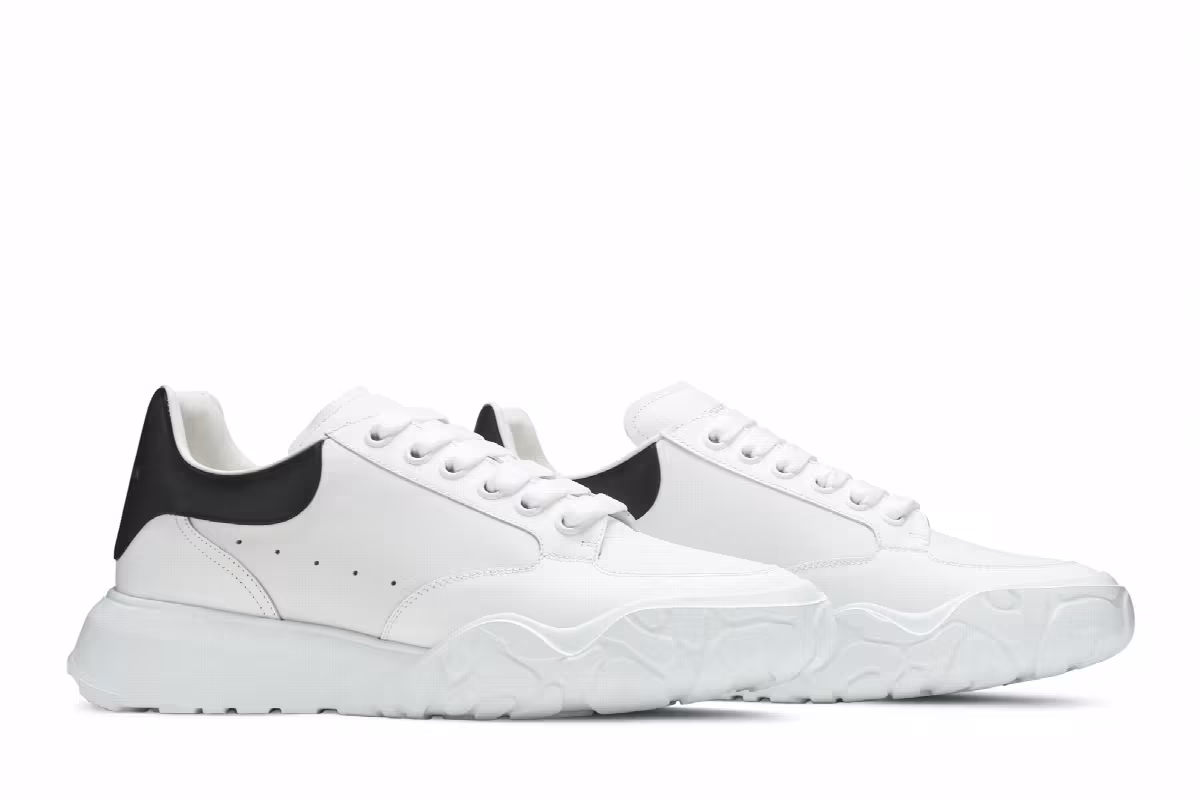 Alexander McQueen Oversized Court Trainer White Mix, view 9